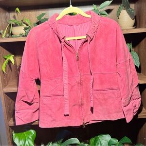 Max Mara Pink Leather Jacket